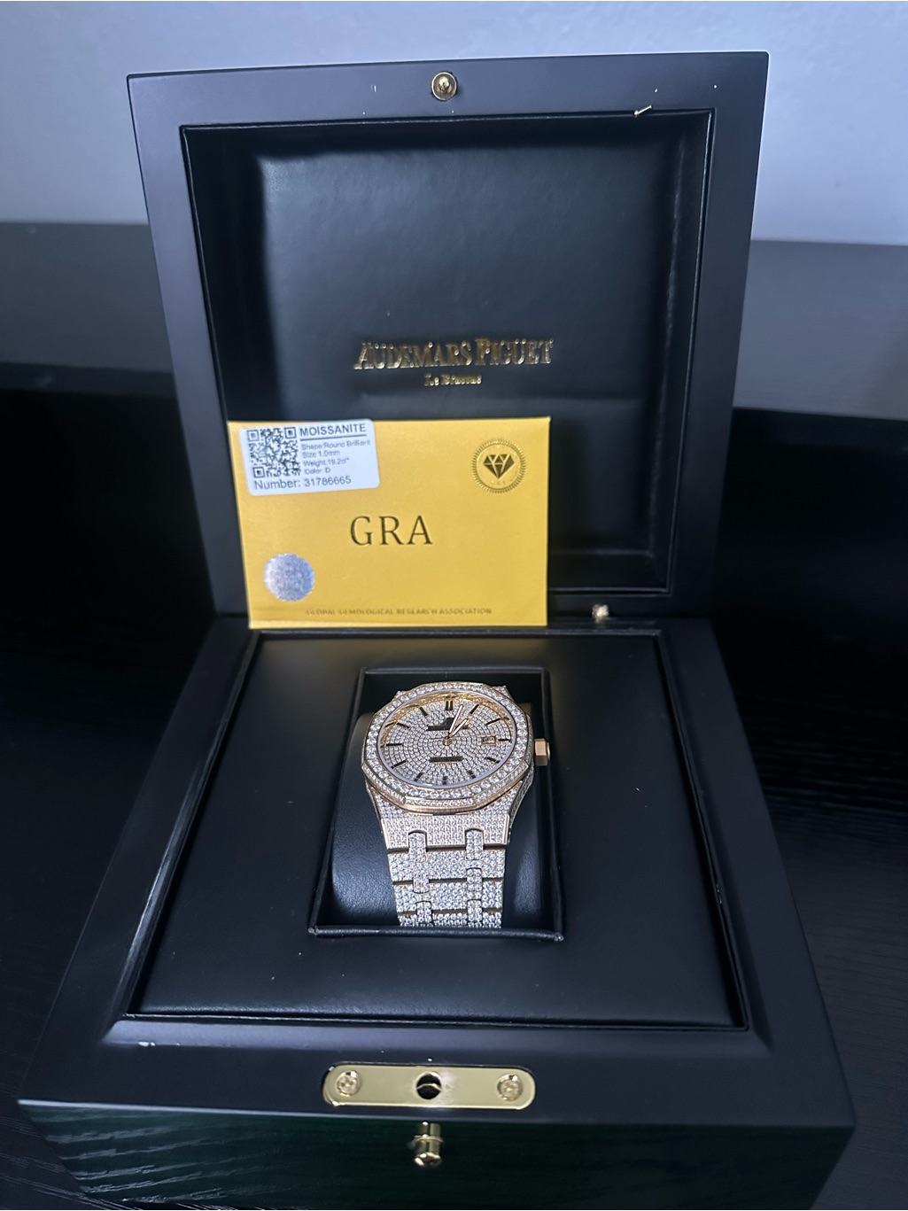 Audemars Piguet Gold And Silver Pav Diamond Bracelet Watch